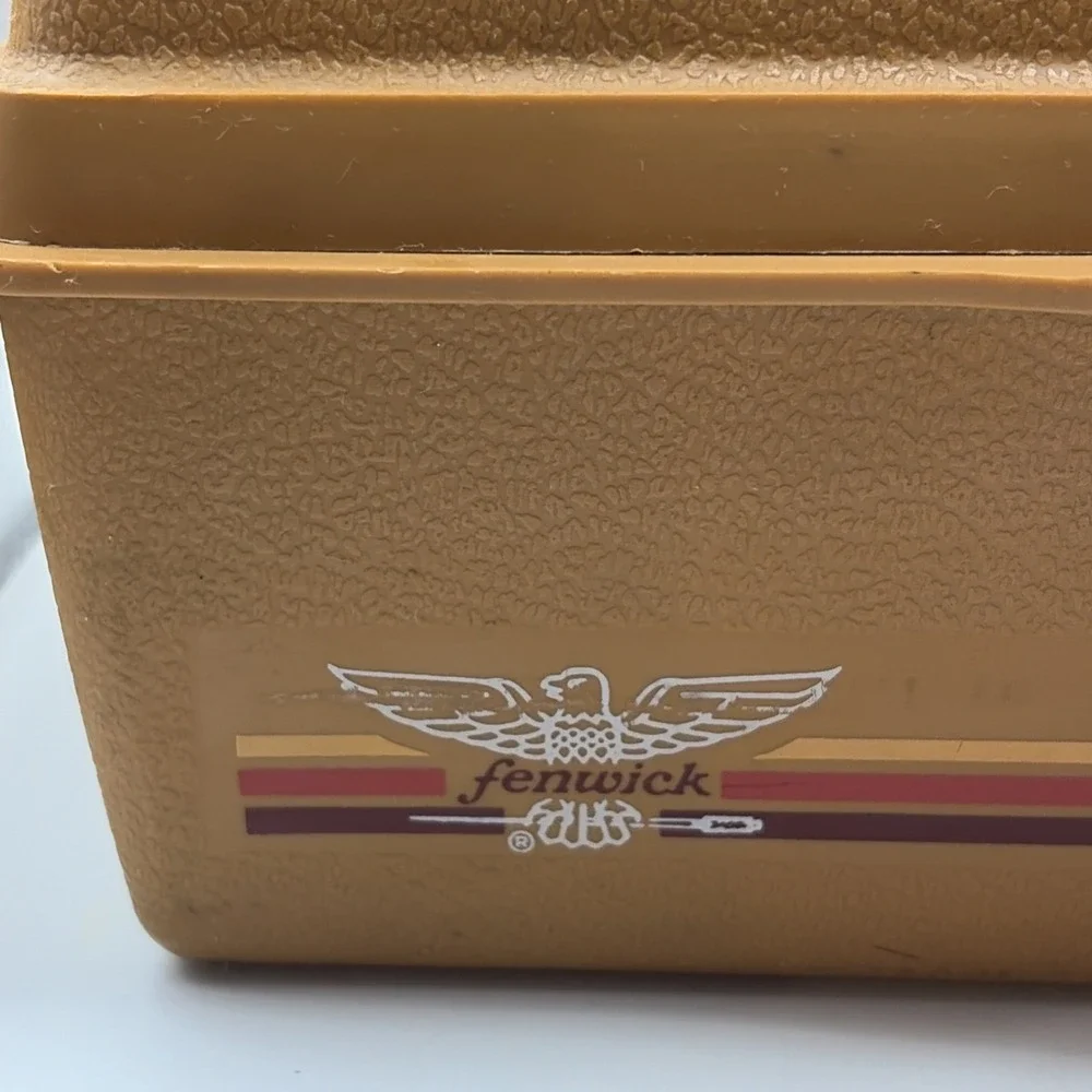 Fenwick 1050 Vintage 1980s Burnt Orange Fishing Tackle Box 2-Tray Dadcore Retro